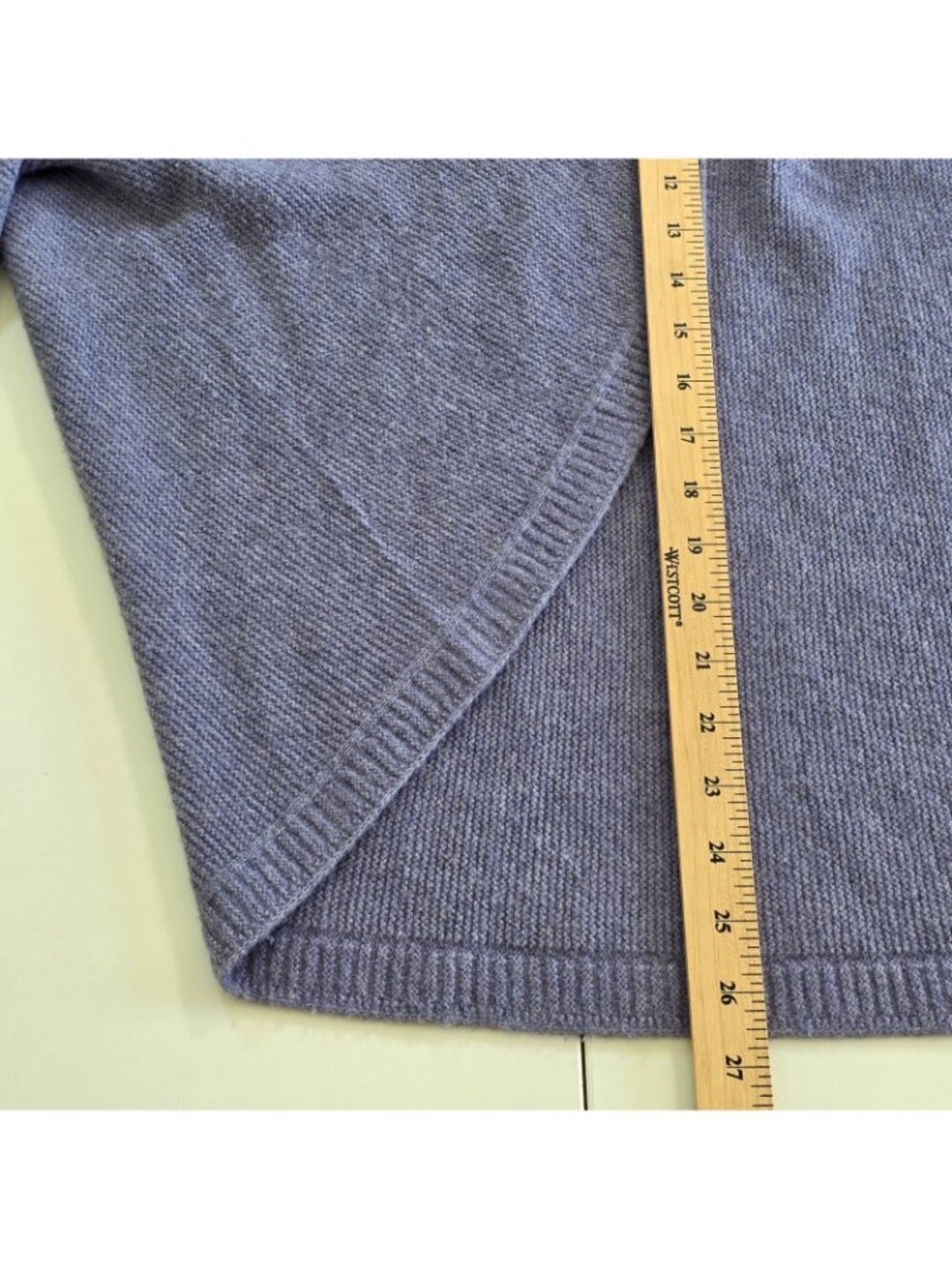 Uniqlo 3D Knit Souffle Yarn Cardigan L Lavender Purple Open Front Cocoon Slouchy - Picture 7 of 14